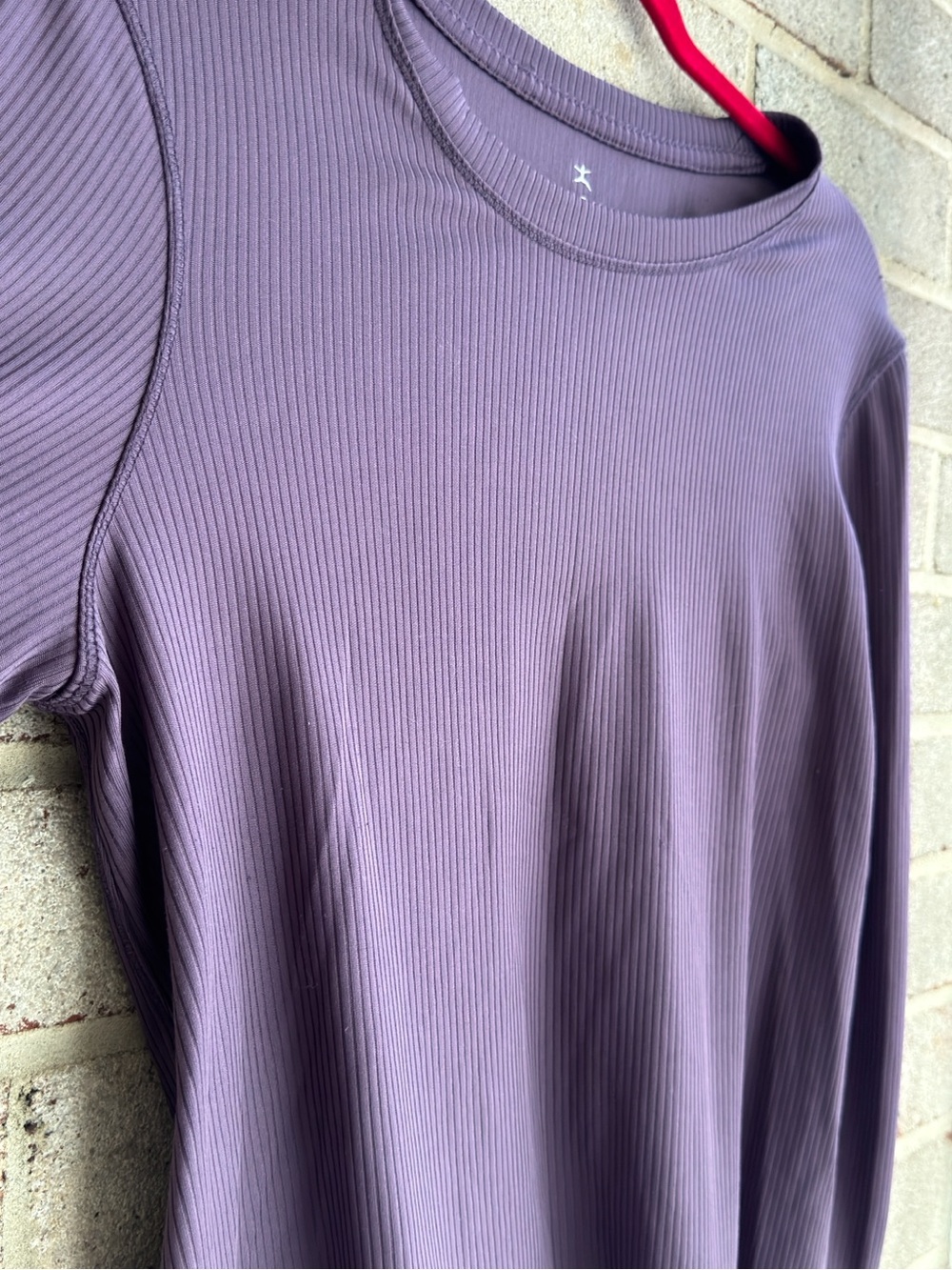 Danskin Ribbed Long-Sleeve Top - Mauve Purple
